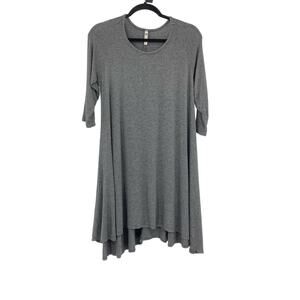 JM Clothing Long Sleeve Stretchy Gray  Tunic Womens Medium